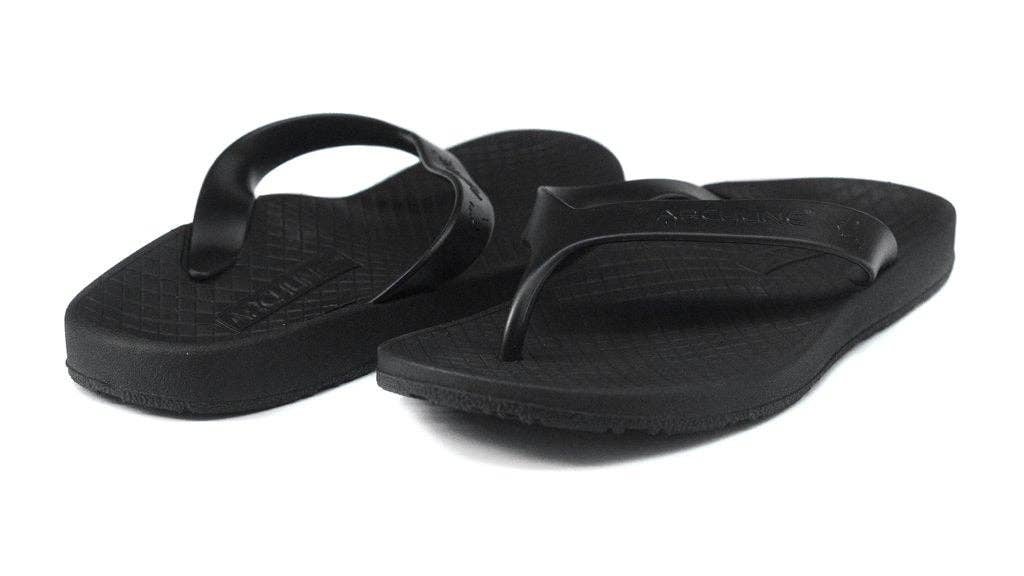 Archline Kids Orthotic Flip Flops – Black/Black