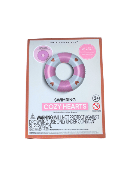 Swim Essentials Inflatable Swim Ring - Cozy Hearts, 55 cm