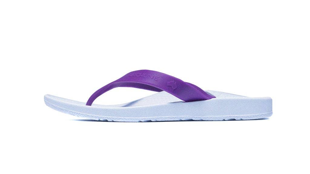Archline Kids Orthotic Flip Flops – White/Fuchsia