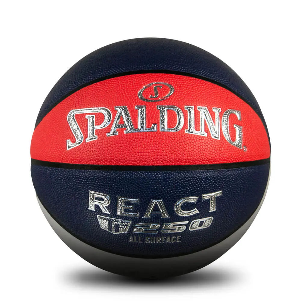 Spalding React TF-250 Basketball Red/White/Blue - Size 7