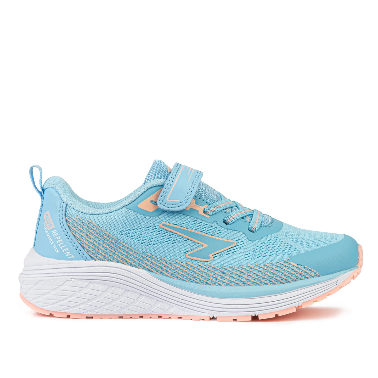Sfida Inta Girls Runners (Velcro) - Light Blue/Pastel Peach