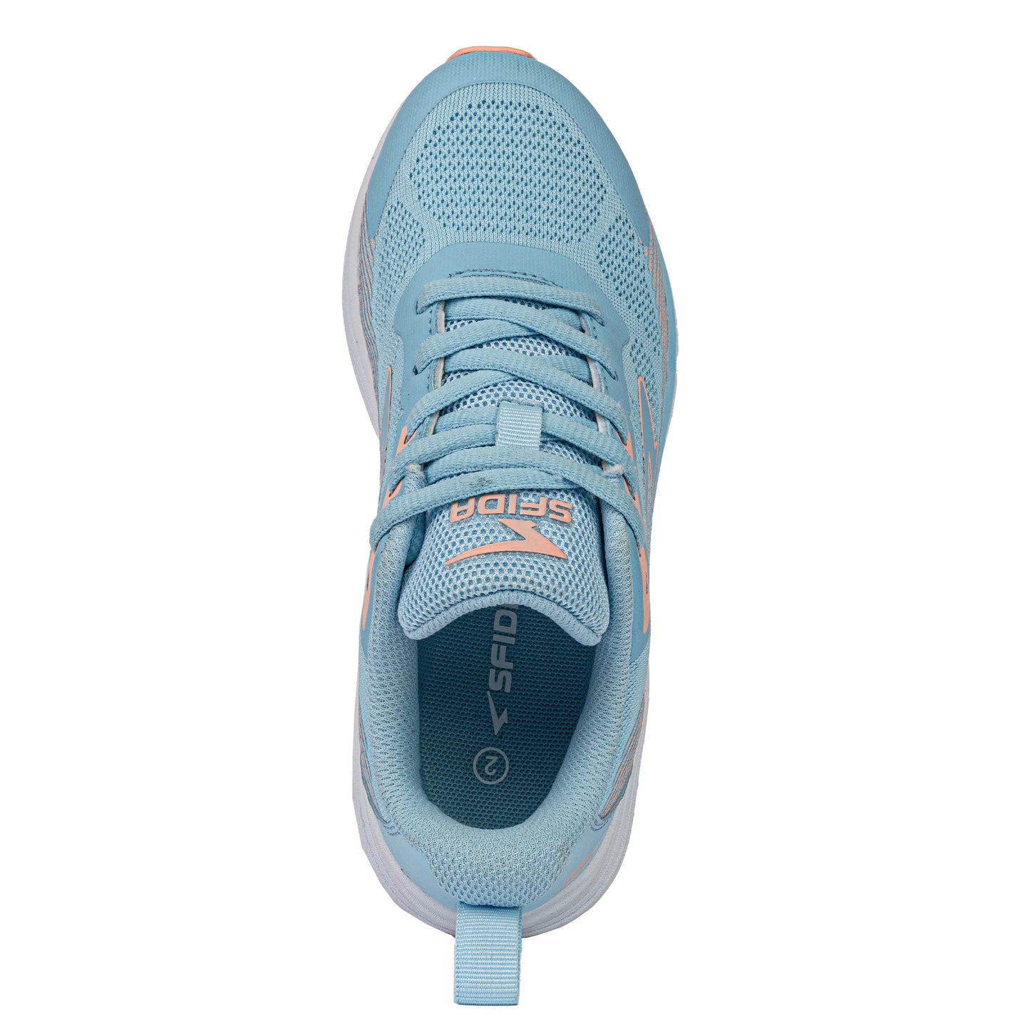 Sfida Inta Girls Runners (Lace Up) - Light Blue/Pastel Peach