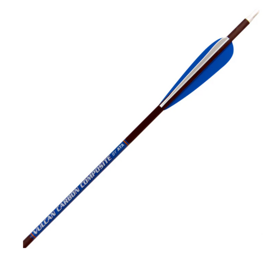 Vulcan Carbon Composite Arrow Black - 400 Spine (Blue & White Fletch)
