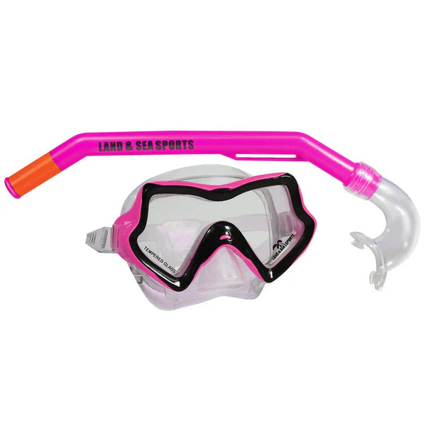Land & Sea Silicone Starfish Junior Mask & Snorkel - Pink/white