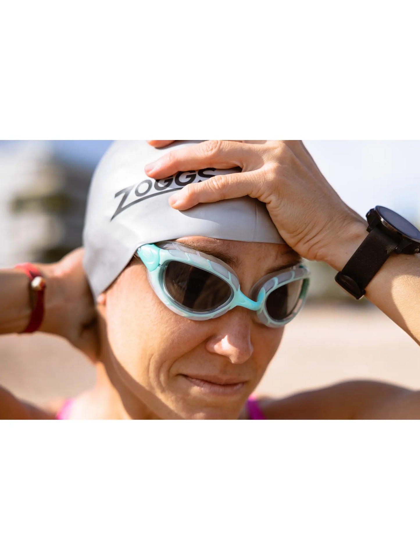 Zoggs Predator Goggles - Green/Clear Smoke Tint Lens (Smaller Profile Fit)