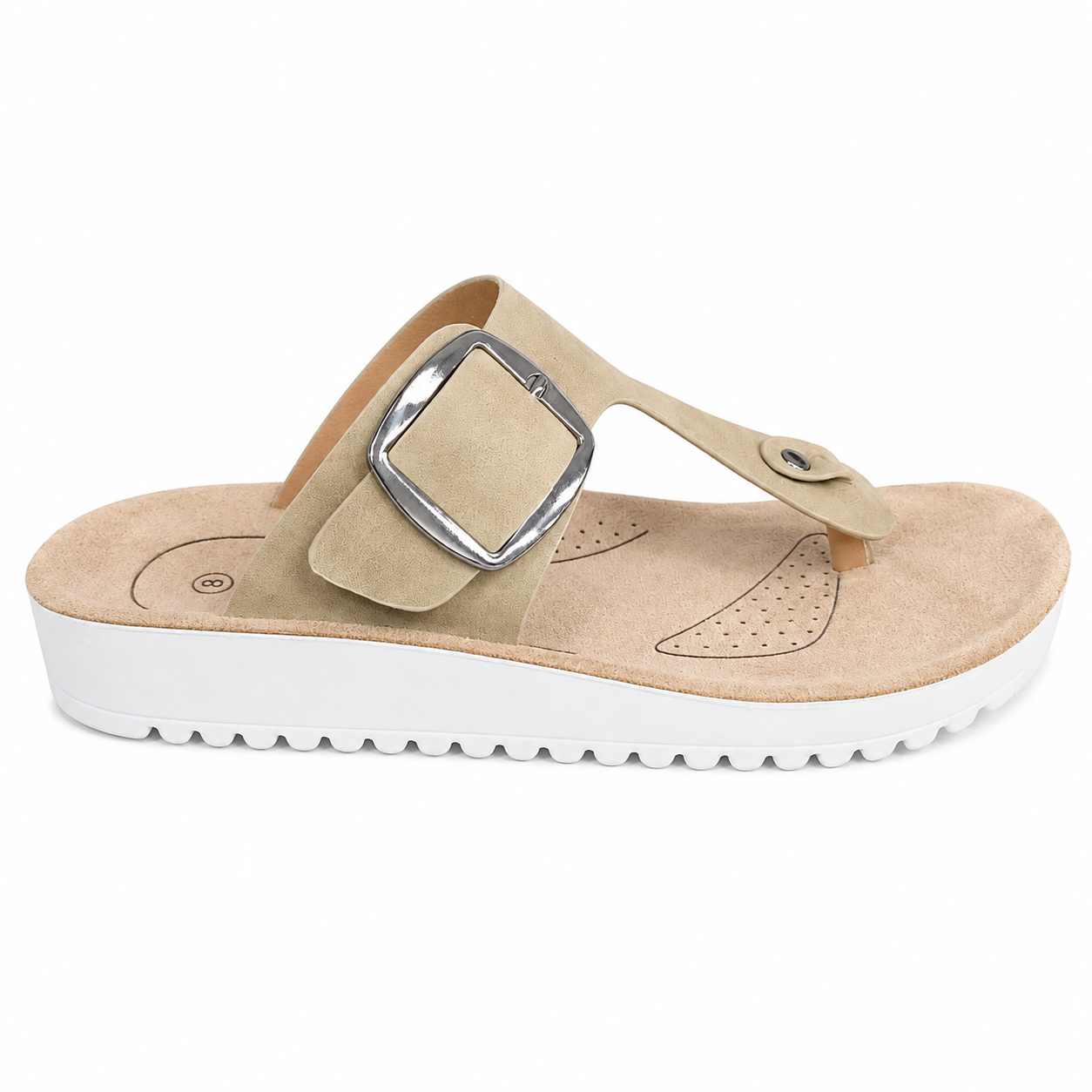 Panache Maven Womens Comfortable Slides Sandals - Taupe