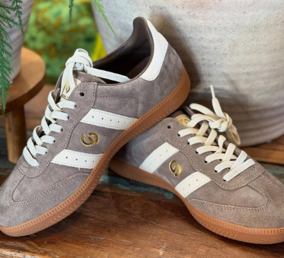 Goodsole Parallel Sneaker ~ Walnut / Ivory Suede
