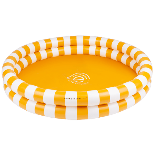 Swim Essentials Inflatable Kids Pool, Yellow Stripes, 100 cm