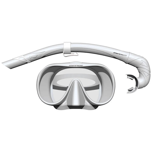 Mirage Sunsets Mask and Snorkel Set - White