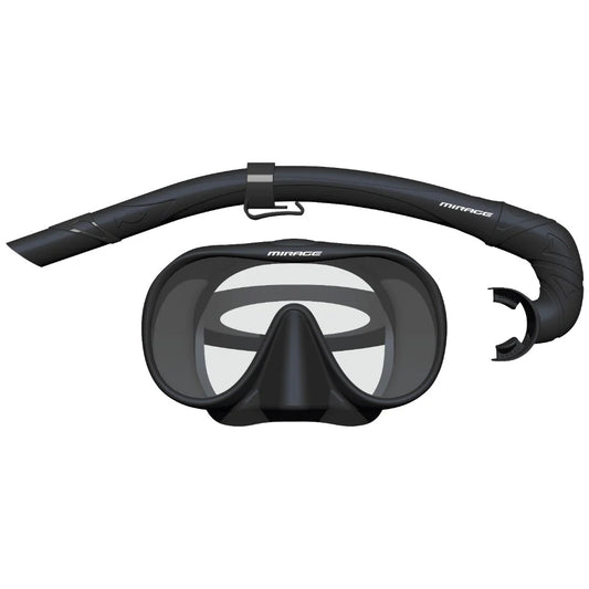 Mirage Sunsets Mask and Snorkel Set - Black