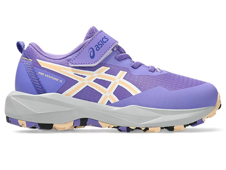 Asics Pre Venture 11 PS Kids Running (Velcro) - Amethyst/Apricot Crush