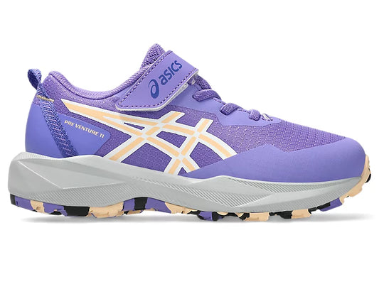 Asics Pre Venture 11 PS Kids Running (Velcro) - Amethyst/Apricot Crush