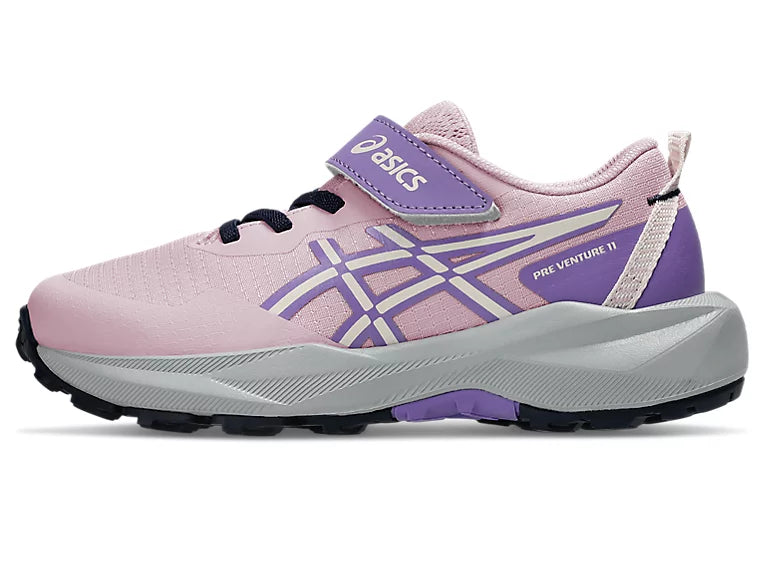 Asics Pre Venture 11 PS Kids Running (Velcro) - Barely Rose/Faded Plum