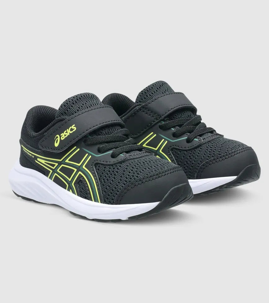 Asics Gel Contend 9 Kids TS School Yard - Black/Jasper Green