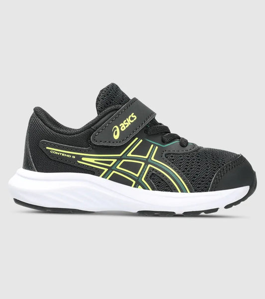 Asics Gel Contend 9 Kids TS School Yard - Black/Jasper Green