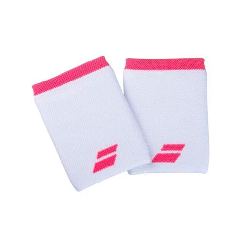 Babolat Logo Wristband 2 Pack - White/Fluo Strike