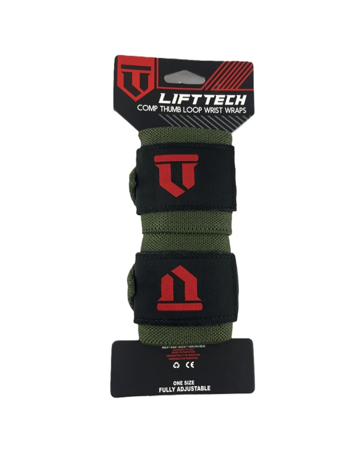 Lift Tech Comp Thumb Loop Wrist Straps