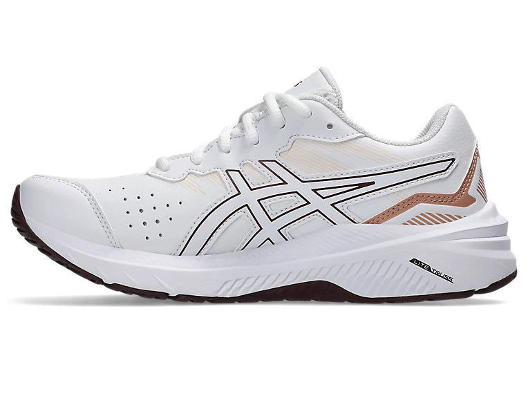 Asics GT-1000 Leather 2 Womens (D Wide) - White/Dark Red Planet