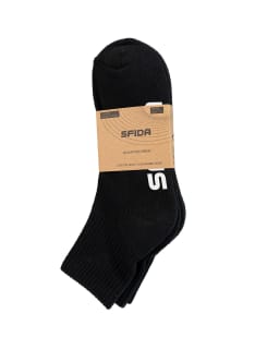 Sfida Quarter Crew Sock Pk3 - Black