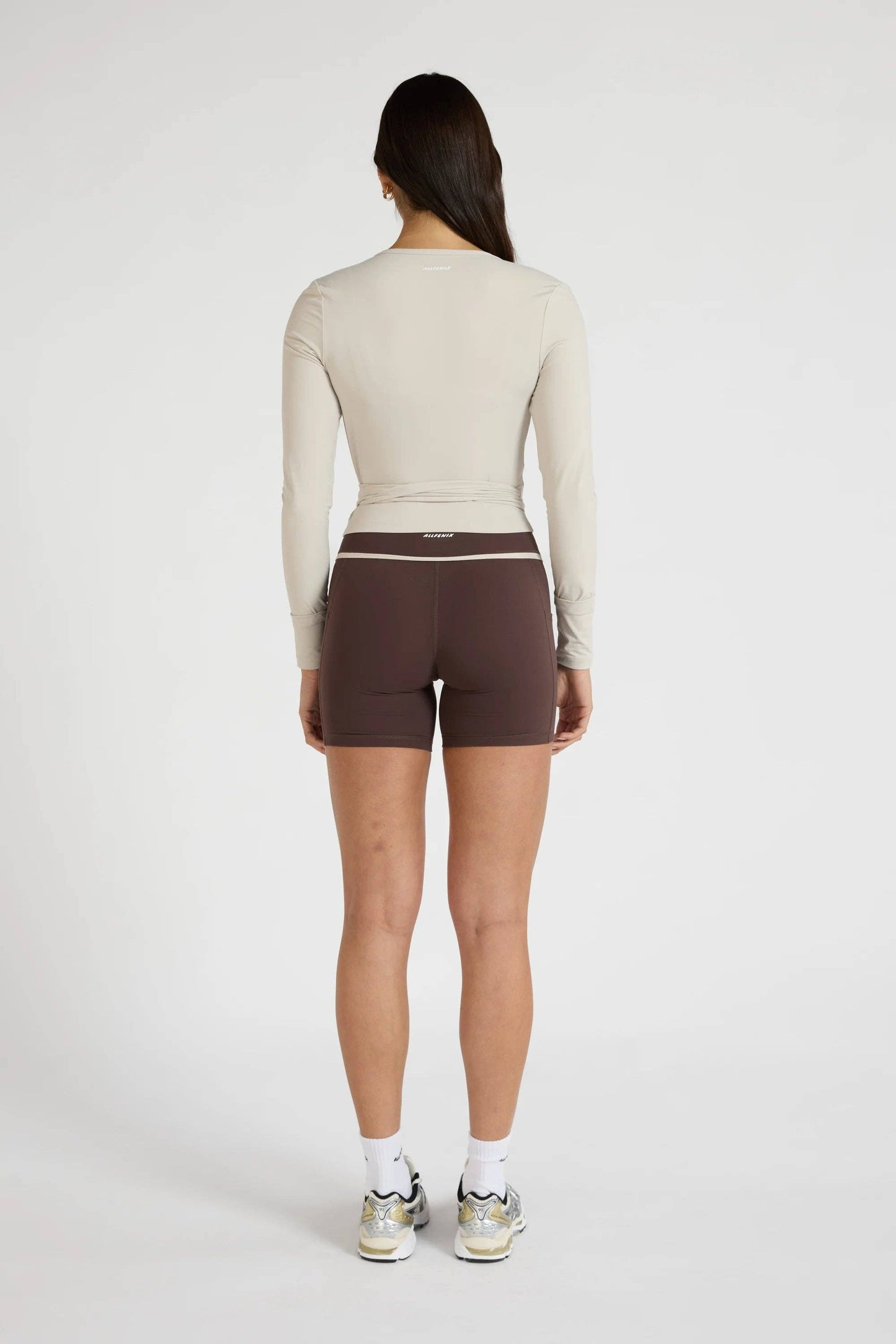 ALLFENIX CloudCore Lite Long Sleeve Wrap Top - Stone