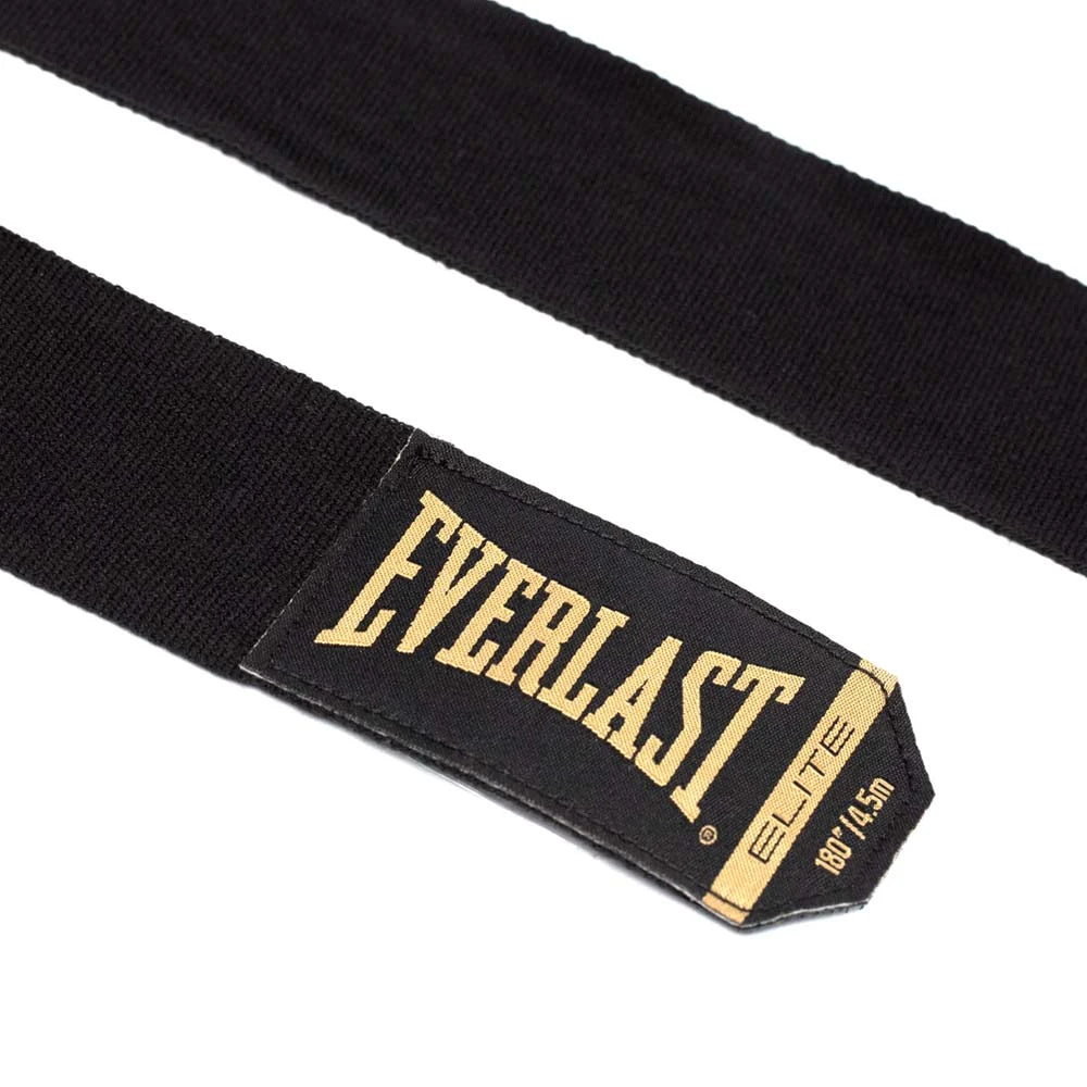 Everlast Elite 180 inch Hand Wraps - Black