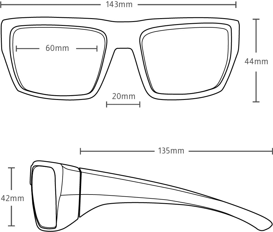 Sanada - Matt Black Frame with Copper Iridium Lens