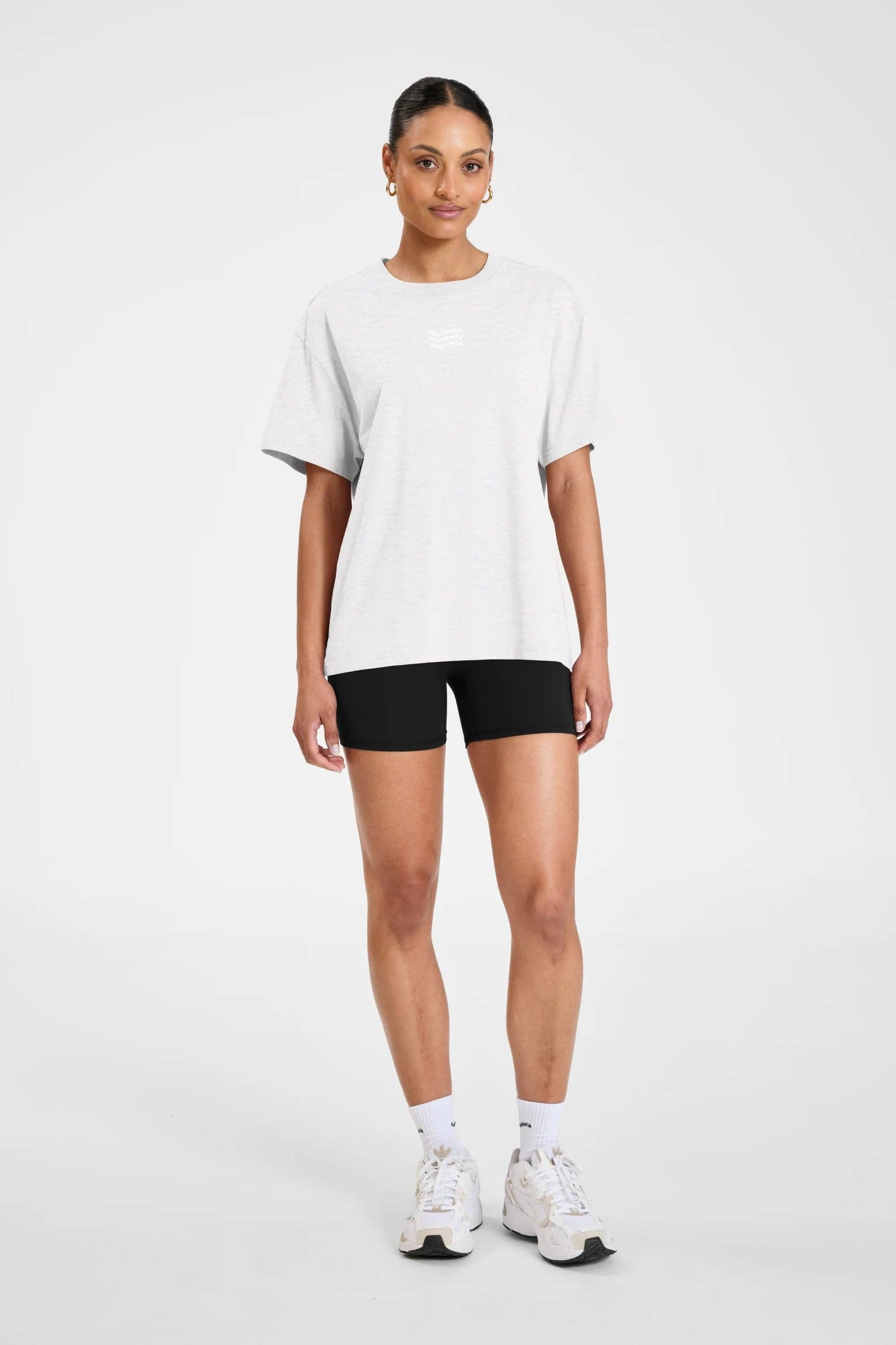 ALLFENIX Waves Logo Tee: White Marle