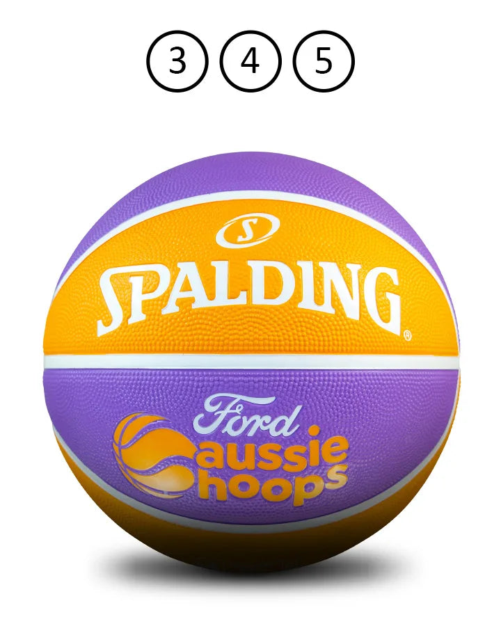 Spalding Aussie Hoops Outdoor Basketball - Orange/ Purple sz 3