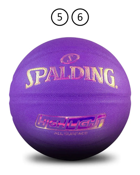 Spalding Highlight Colour Rush Outdoor Basketball - Purple Size 6