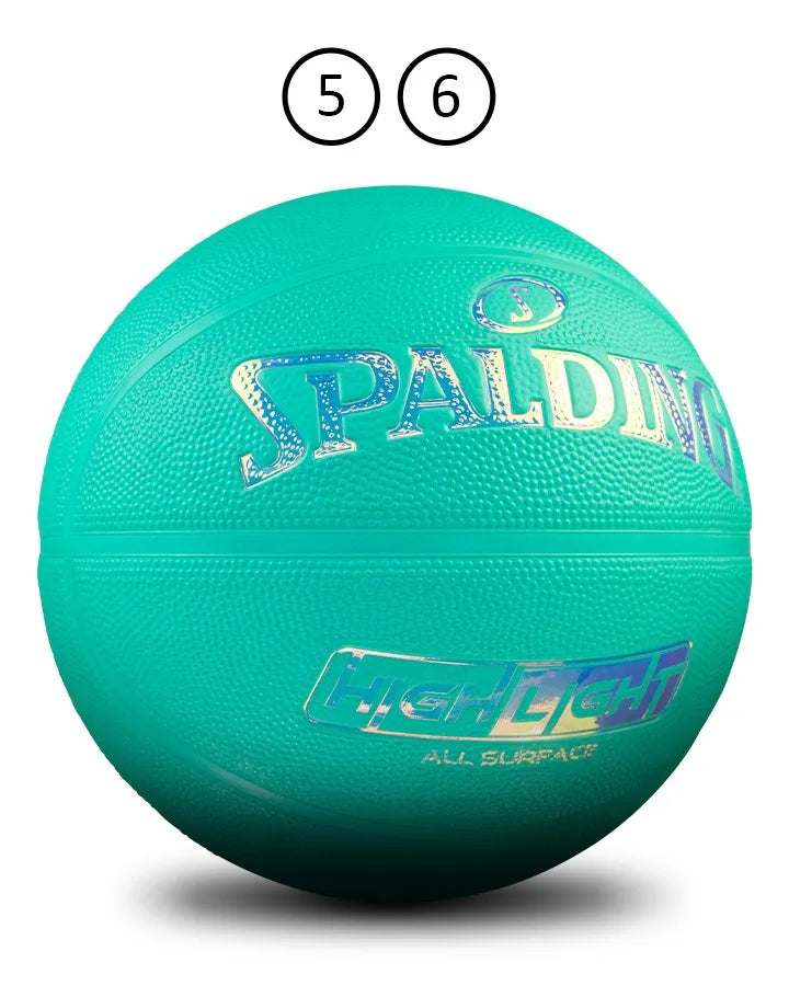 Spalding Highlight Colour Rush Outdoor Basketball - Teal Size 6