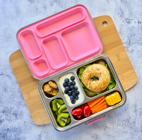 Stainless Steel Bento Lunch Box 5 - Pink Rose
