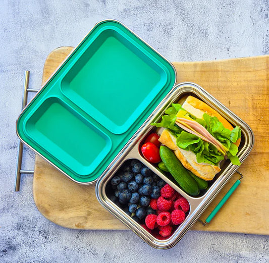 Bento Lunch Box 2 Leak Proof - Emerald Green