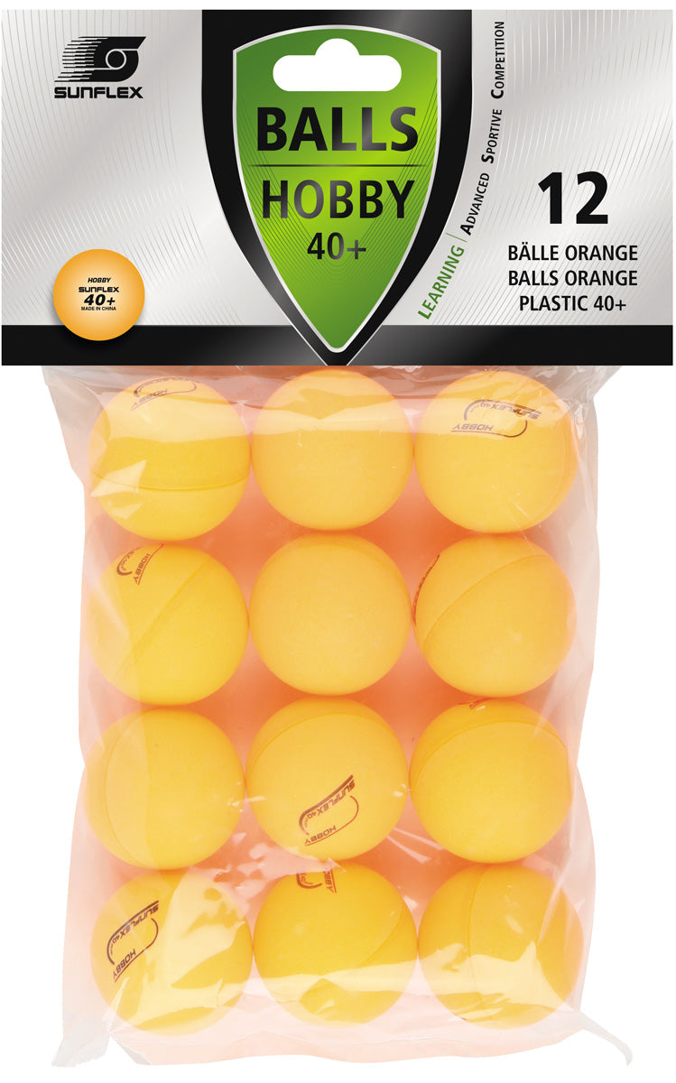 Sunflex Table Tennis Balls - Hobby 40 Orange