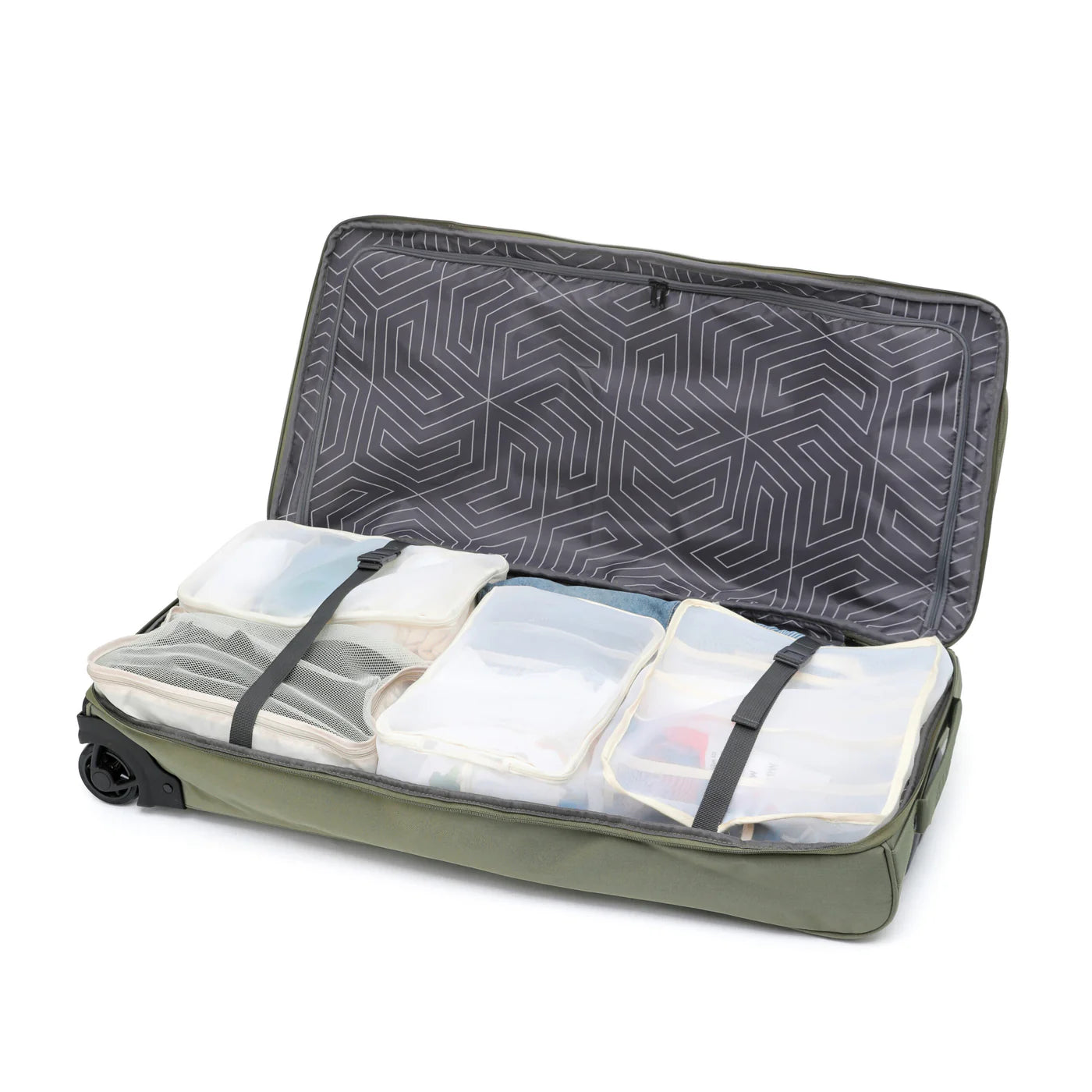 Tosca Large 85cm Split Compartment Wheel Bag - Khaki