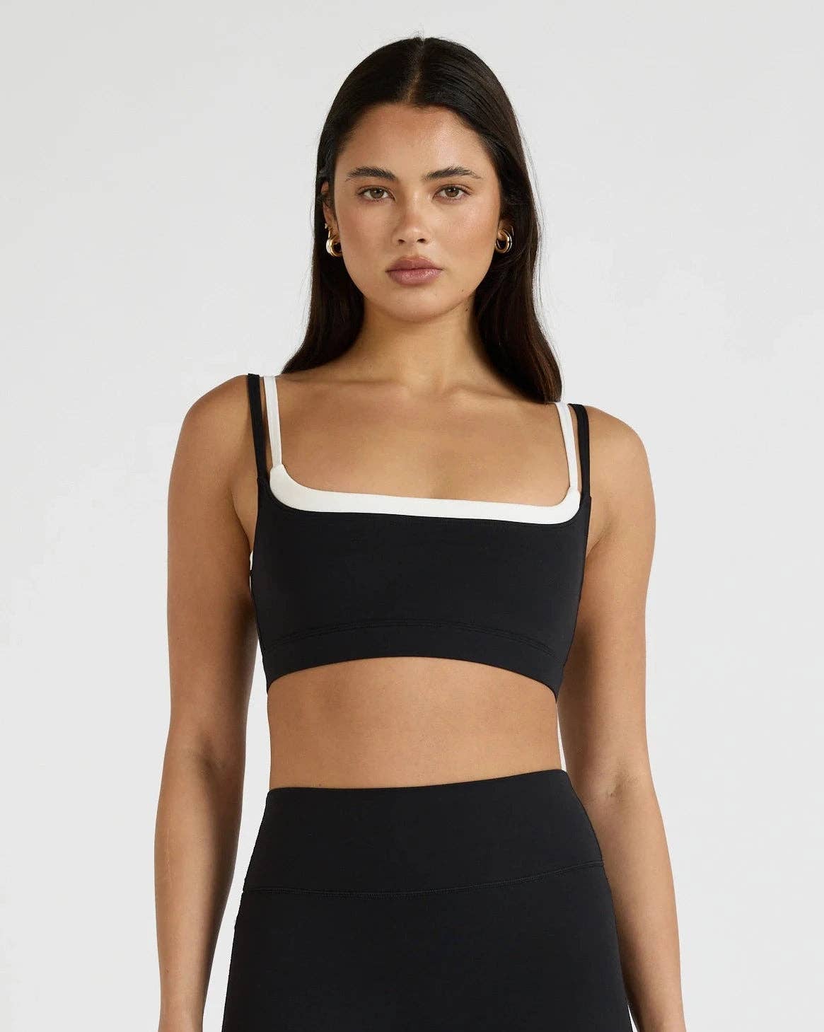 ALLFENIX CloudCore Double Layer Contrast Sports Bra - Black