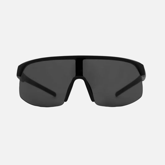 Velocity - Frame: Matte Black with Red Inner Temple Lens: Grey