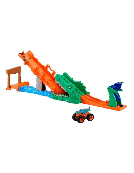 Hot Wheels Monster Trucks Knock the Croc Playset