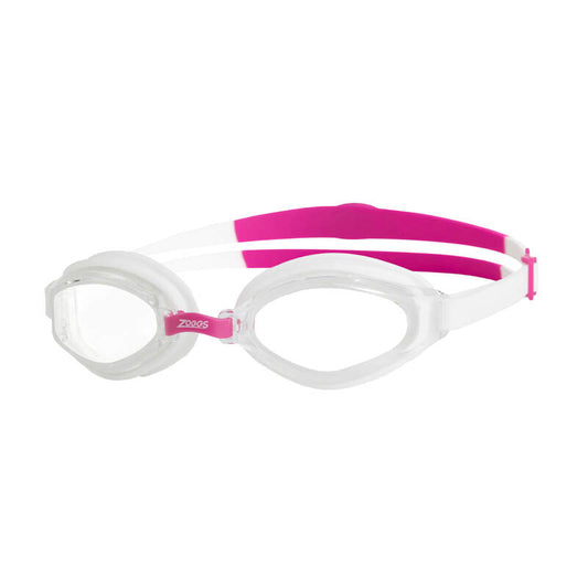 Zoggs Endura Max Titanium Goggles - White/Pink Clear Lens
