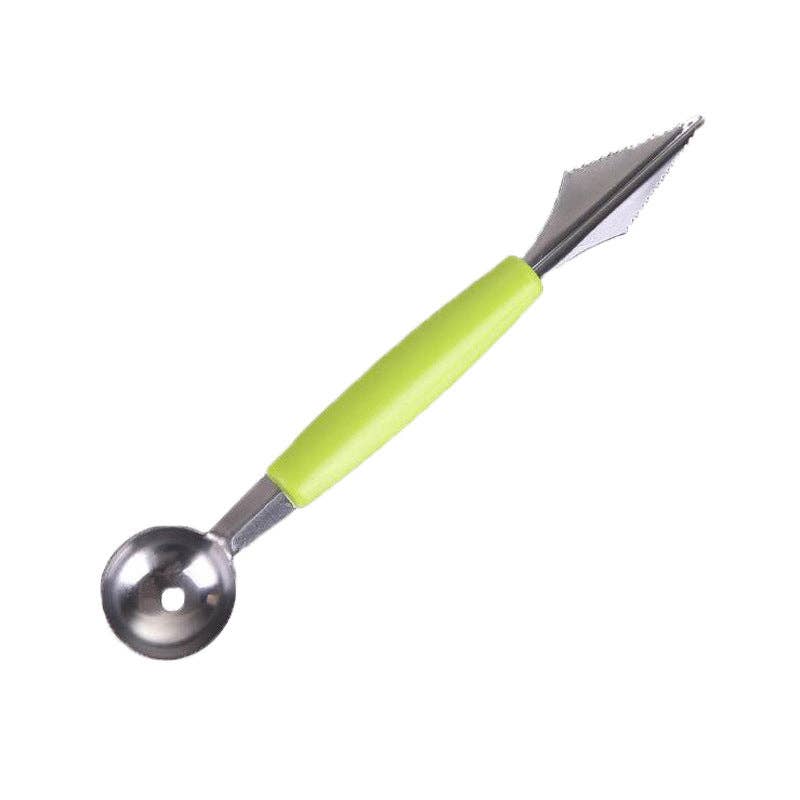 Melon Scoop & Fruit Cutter (Multi-Purpose) - Green