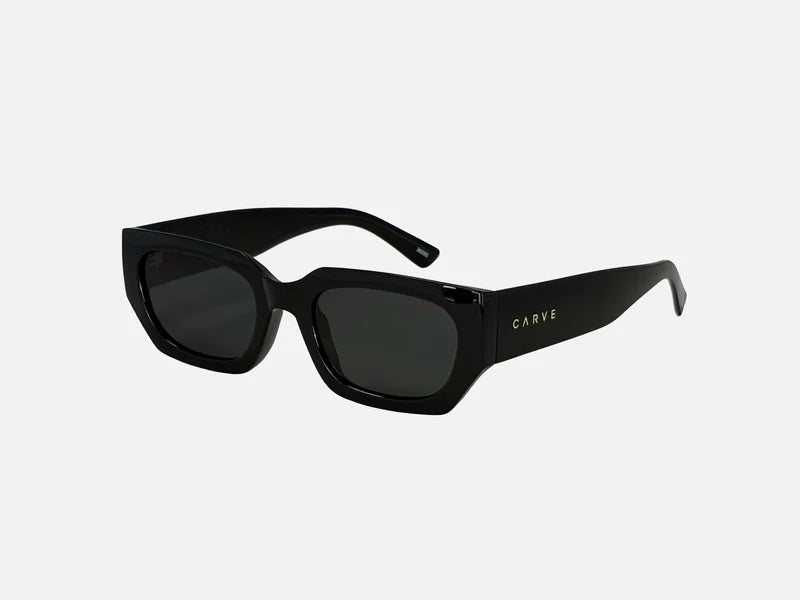 Vinca Sunglasses - Matt Black Grey Lens