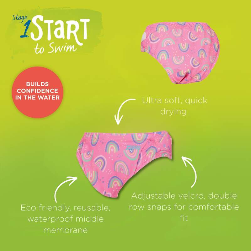 Zoggs Super Star Adjustable Swim Nappy - Rainbow