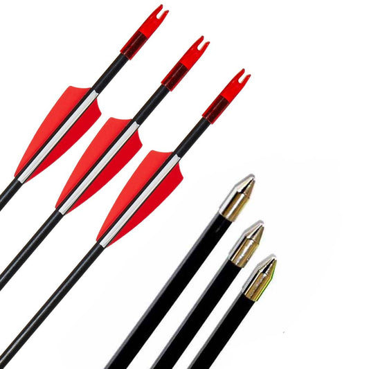 Redzone Fiberglass Target Arrow 800 (Red & White Fletch)
