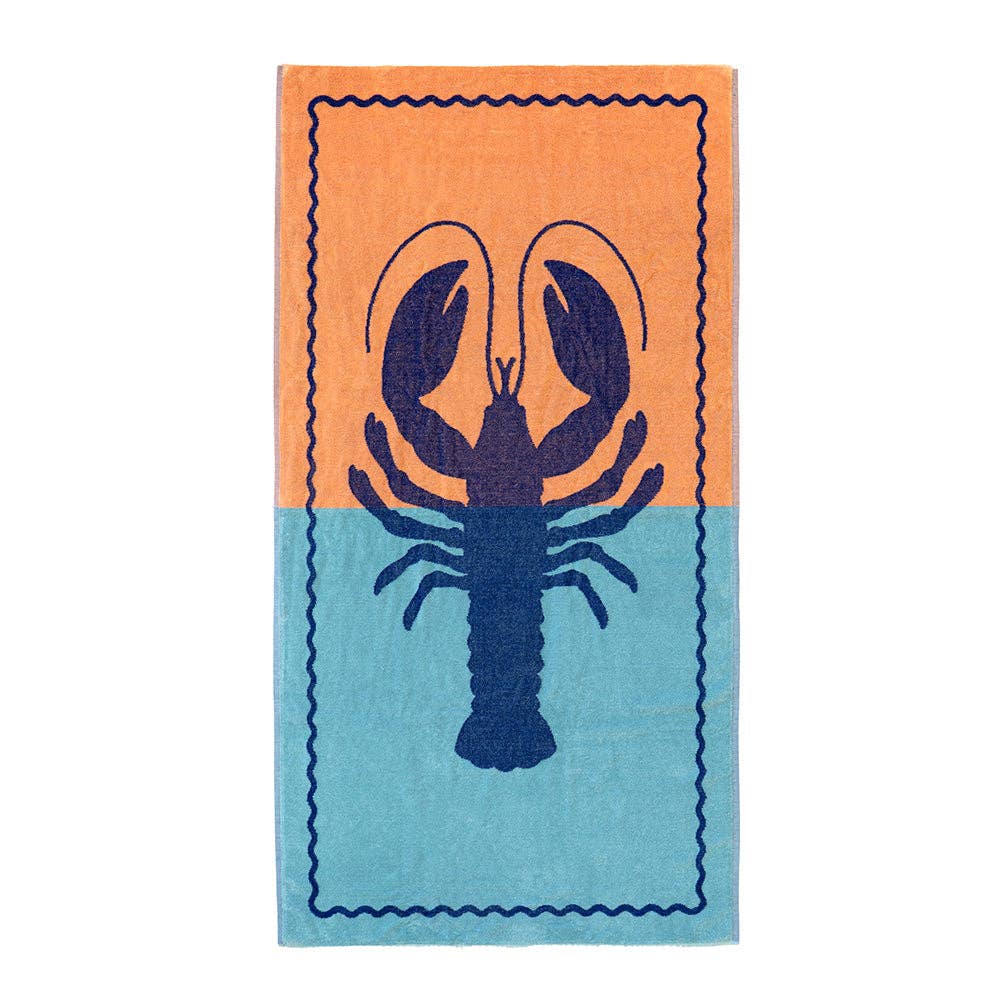 Jacquard Beach Towel - Lobster