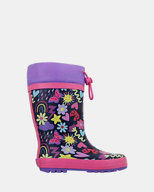 Jellies Sprinkle G Kids Gumboot - Purple Multi
