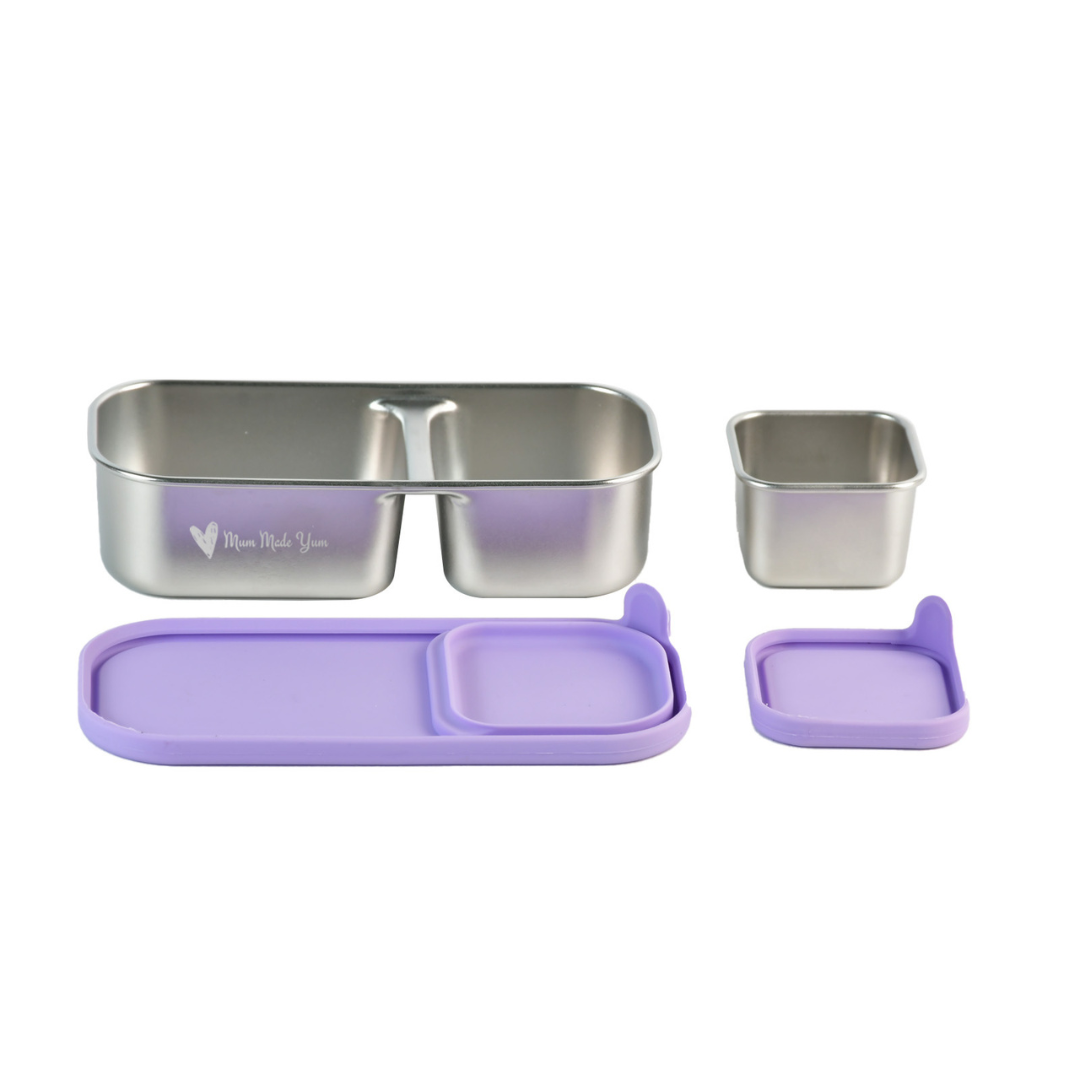 Mighty Minis Stainless Steel Containers – Set of 2 - Lilac
