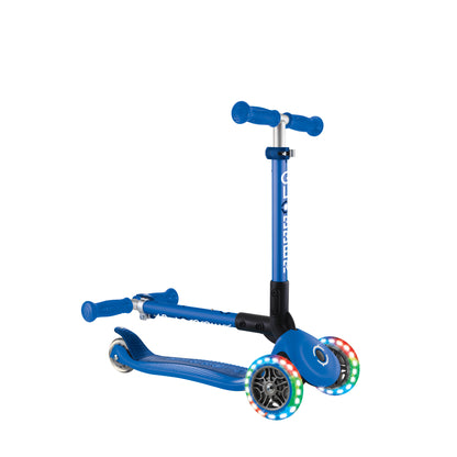 Globber Junior Foldable Lights - Navy Blue (2+yrs)