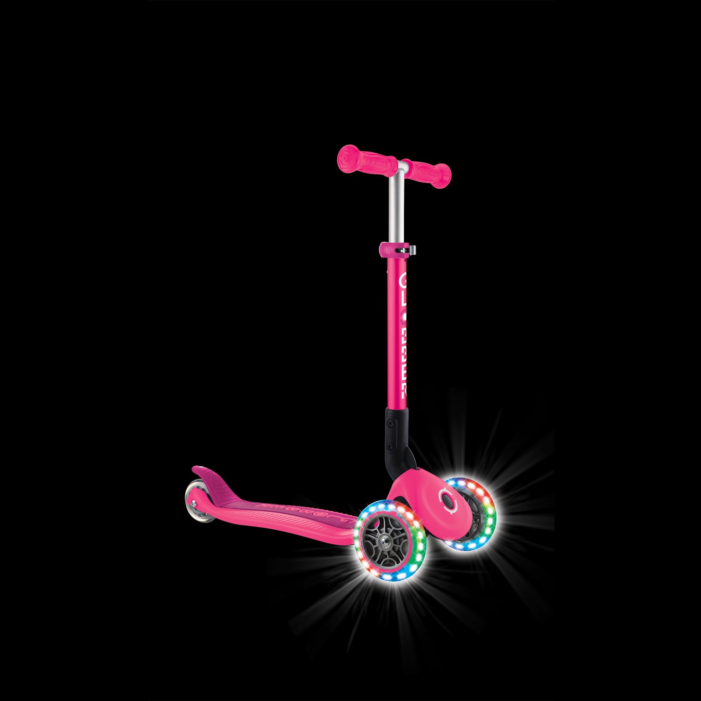 Globber Junior Foldable Lights - Fuchsia (2+yrs)