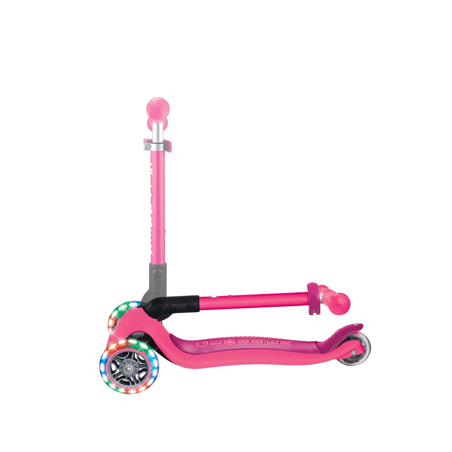 Globber Junior Foldable Lights - Fuchsia (2+yrs)