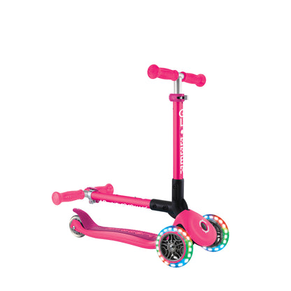 Globber Junior Foldable Lights - Fuchsia (2+yrs)