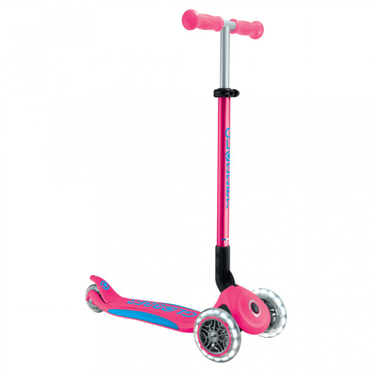 Globber Primo Foldable Plus Lights - Fuchsia Pink